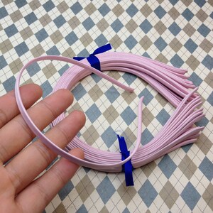 20pcs Pink Satin Headbands--5mm Wide