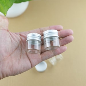 Mini Glass Bottles 30*30mm 10ml Glass Bottles Test Tube Silver Screw Cap storage GLASS jars Mini Containers transparent Vial Bottles