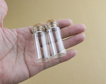 10ml 22 * 50mm botellas de vidrio de almacenamiento con taponeros de corcho Jars mini transparente vacío botellas de vidrio regalo