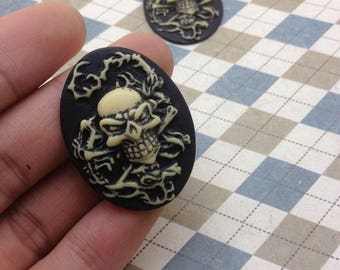 10psc 30x40mm Resin Cameo Pendant Cameo Skull Cameo Choose,Resin Skull，
