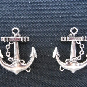 20 pcs Antique Silver Anchor Charms, Charm Pendants 27mnmx32mm