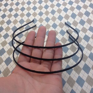 20pcs Black Satin Headbands-- 3mm Wide