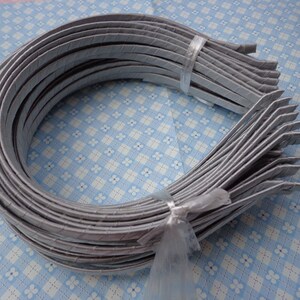 SALE--20 pcs Silver Gray Satin Headbands-- 5mm Wide