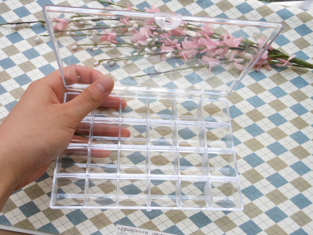 Small Parts or Beads Display Storage Box Case With 24 Compartments ...