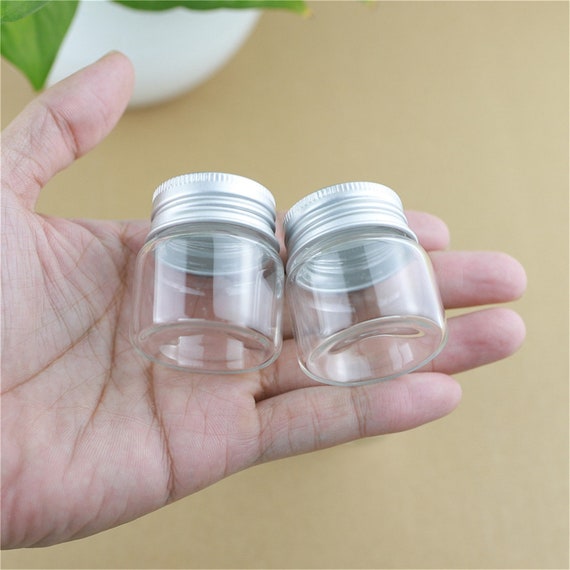 Plastic Vials, Clear PET Sample Vials With White Lined Screw Caps
