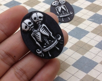 10psc 30x40mm Cameo Skull Cameo Choose,Resin Skull，