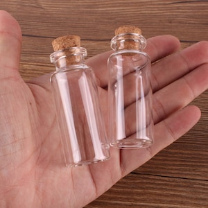 15ml 24x60mm Mini Glass Bottles With Cork Stopper Tiny Vials Jars Containers Message Wedding Jewelry Favor Bottles
