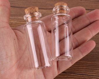 15ml 24x60mm Mini Glass Bottles With Cork Stopper Tiny Vials Jars Containers Message Wedding Jewelry Favor Bottles