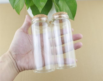 Mini botellas de vidrio 150ml 47 * 120mm botellas de vidrio de almacenamiento con taponeros de corcho Jars Mini transparente vacío botellas de vidrio regalo