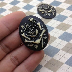 10psc 30x40mm Resin Cameo Rose Cameo Choose,Resin Rose