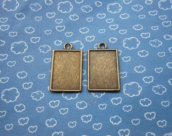 20 pcs antiqued bronze frame charms.photo frame charm,base charm.18mmx25mm