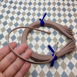20pcs Khaki Satin Headbands--5mm Wide