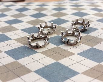 20pcs de anillo corona de plata antiguos encantos 6mmx17mm