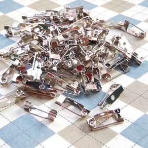 100 Pezzi di 4x15mm argento spilla retro Bar pin