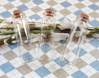 10pcs  22x70mm Mini glass bottles with corks