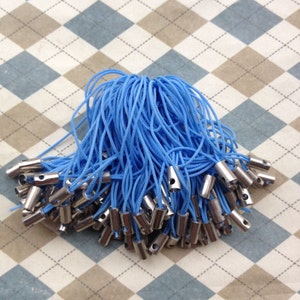 BULK 100pcs 50mm blue Cell phone straps cords and white k