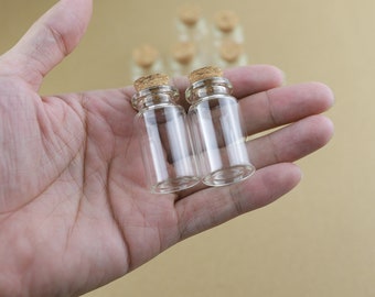 7ml 22 * 40mm botellas de vidrio de almacenamiento con taponeros de corcho jars mini transparentes botellas de vidrio vacío regalo