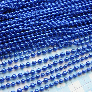 2.0 mm Royal Blue Ball Chain Necklaces Dog tag chain SALE--20 pcs 27inch 2.0 mm Royal Blue Ball Chain Necklaces Dog tag chain SALE--20 pcs 27inch