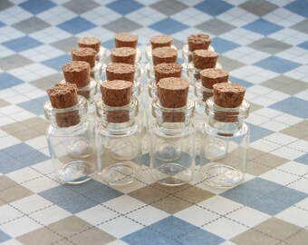 20PCS 0.8ML Small Mini Glass Bottles With Corks 12x24mm