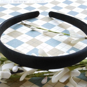 SALE--10 pcs 15mm Black Satin Headbands