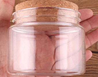Mini Glass Bottles 150ml 78x60x62mm Small Glass Bottles With Cork Stopper Tiny Vials Jars Containers Message