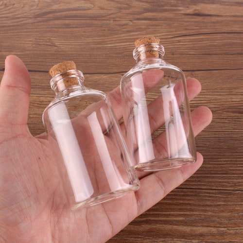 Mini Glass Bottles Small Glass Bottles With Cork Stopper Empty Etsy