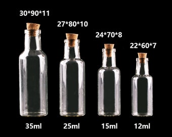 Glass Bottles 120PCS Mini Glass Bottles With Clear Cork Stopper Tiny Vials Jars Containers Message Wedding Jewelry Favor Bottles