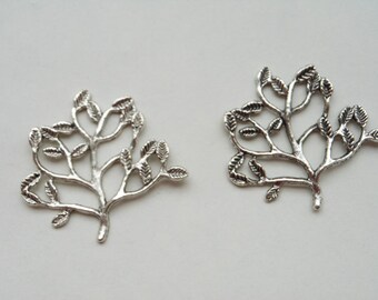 20 pcs of Antique Tibet Silver Filigree Tree Charms 32x33mm leaf jewelry making findings wholesale