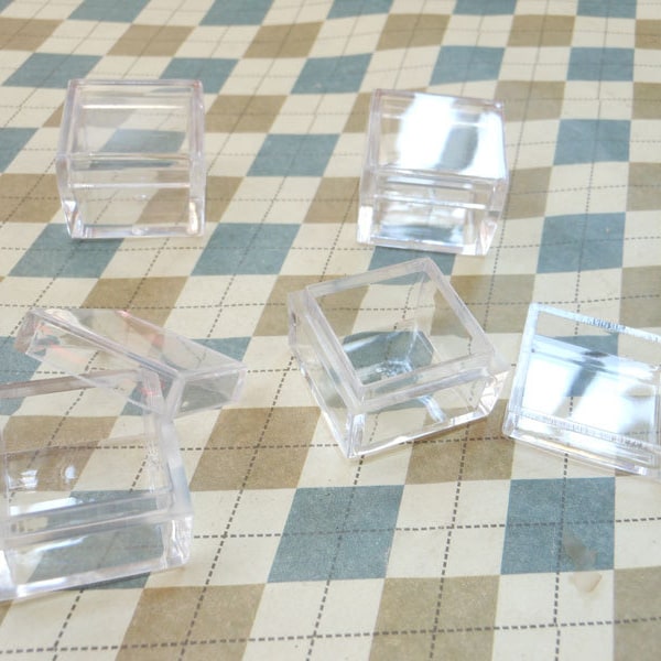 20PCS Small Clear Plastic Boxes, Display Boxes, Clear Display Cases,Transparent plastic box, Eco system terrarium boxes