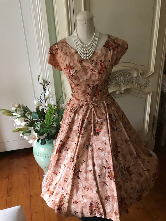 1950s vintage dress full cocktail cocktail dress