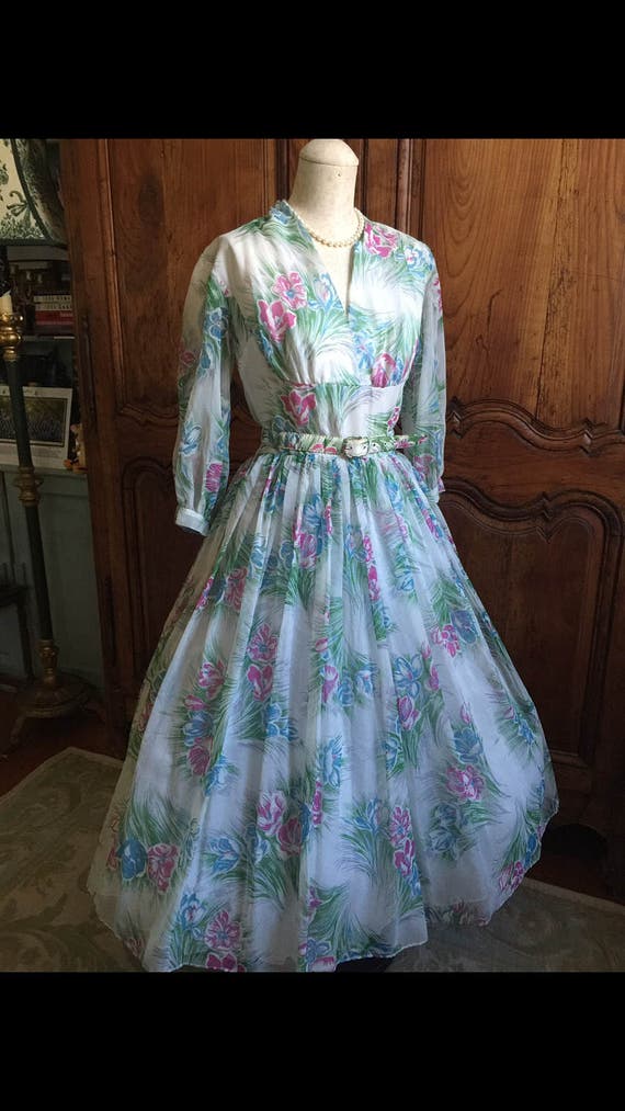 1950s Vintage Beautiful 1950s long sleeve shirt dr