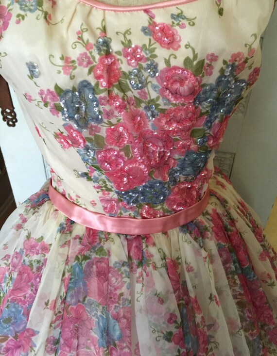 red floral wedding dress