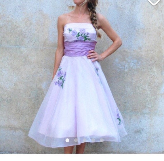 1950's origInal vintage dress LAVENDER