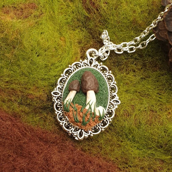 Mushroom Necklace- Stinkhorn - Fungus - Mycology - Nature