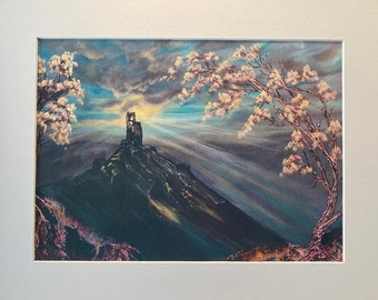 Corfe Castle Print: Dorset Landscape Wall Art (A4)