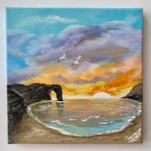 Sunset Print over Durdle Door, Fine art print, Dorset coast, Jurassic coast, seascape Print, wall art, home decoration, wall decor