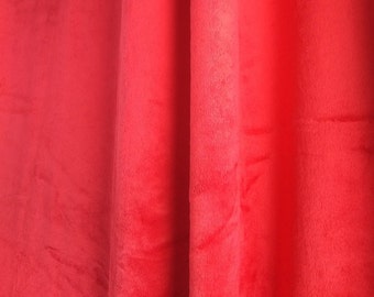 Red Minky Fleece Fabric