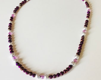 Crystal Purple Necklace