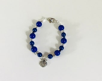 Royal Blue Bead Bracelet