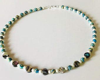 Beaded Abalone  Necklace
