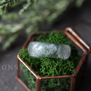 Four Seasons Winter Ring / Snow Ring / Botanical Jewellery / Winter Jewelry / Nature Jewellery / Resin Ring / Glitter Ring / Whimsical Ring image 4