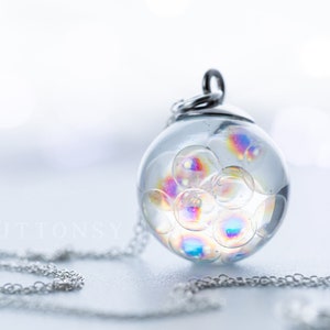 Bubble Necklace / Bubble Jewelry / Faerie Jewellery / Birthday Gift / Gifts for Wife / Resin Necklace / Resin Jewellery / Whimsical Jewelry image 5