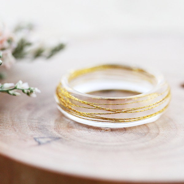 Gold Ring / The Miller's Daughter Ring / Wedding Band / Wedding Ring / Resin Ring / Gifts for Her / Fairytale Jewelry / Golden Ring