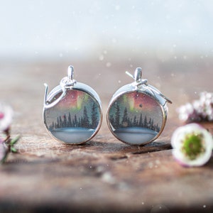 Northern Lights Necklace / Aurora Borealis / Rainbow / Woodland / Nature Jewelry / Aurora Jewellery / Northern Lights / Night Sky Necklace image 7