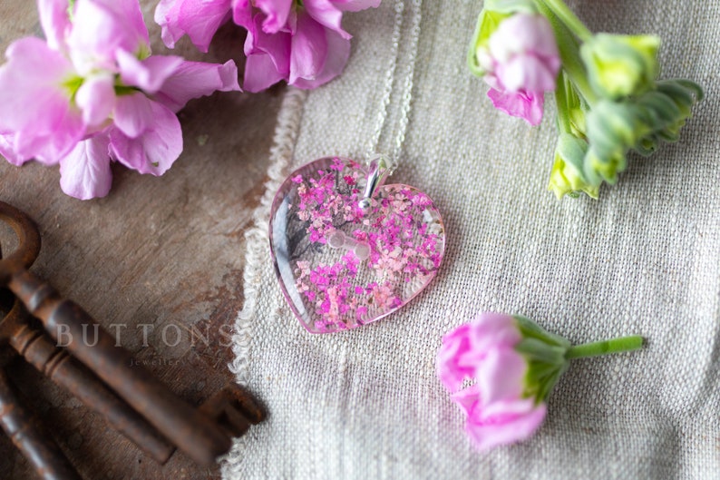 Spring Necklace / Cherry Blossom Necklace / Real Flower Necklace / Gifts for Her / Botanical Jewelry / Pressed Flower Necklace / Sakura image 5