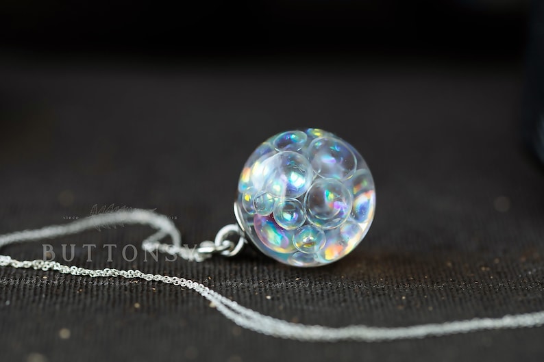 Bubble Necklace / Bubble Jewelry / Faerie Jewellery / Birthday Gift / Gifts for Wife / Resin Necklace / Resin Jewellery / Whimsical Jewelry image 1