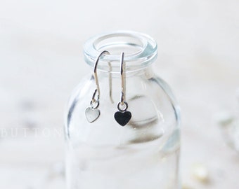 Tiny Heart Earrings / Sterling Silver / Dainty Jewellery / Bridal Jewellery / Gifts for Her / Bridesmaids Jewelry / Silver Earrings / Pretty