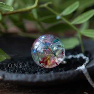 Fairy Necklace / Bubble Rainbow Dandelion / Dandelion Necklace / Bubble Jewelry / Faerie Jewellery / Gifts for Her / Resin Necklace image 8