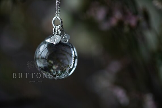 Dandelion Necklace / Dandelion and Star / Glass Globe