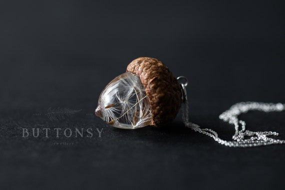 Dandelion Acorn Necklace / dandecorn 